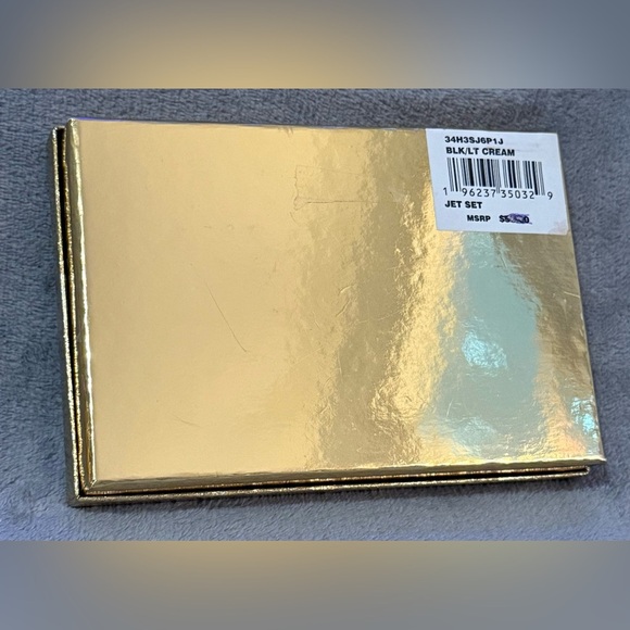 đź–¤MICHAEL KORSđź–¤Black/Light Cream Small Jet Set Coin Purse Boxed Set/NWT - Picture 7 of 9